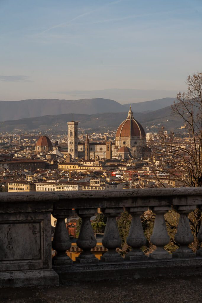 best view in florence italy from San Miniato Church steps
