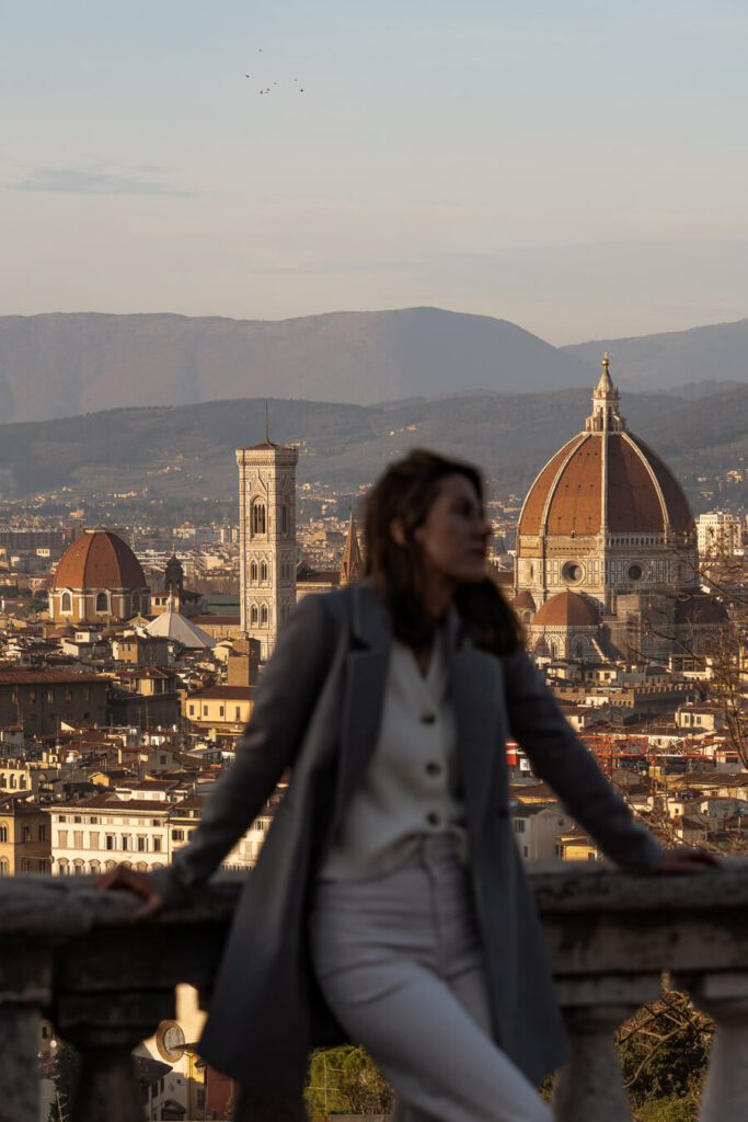 best view in florence italy from San Miniato Church steps