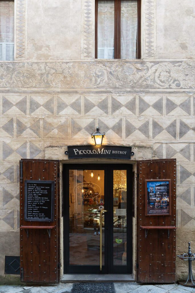 a small caffe in pienza tuscany