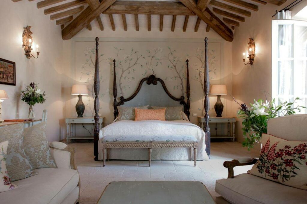 bedroom at the luxurious hotel borgo santo pietro