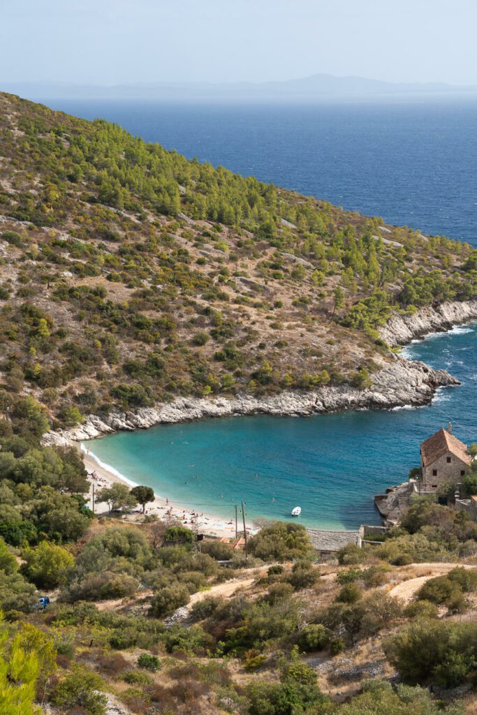 Dubovica Beach hvar from the road above