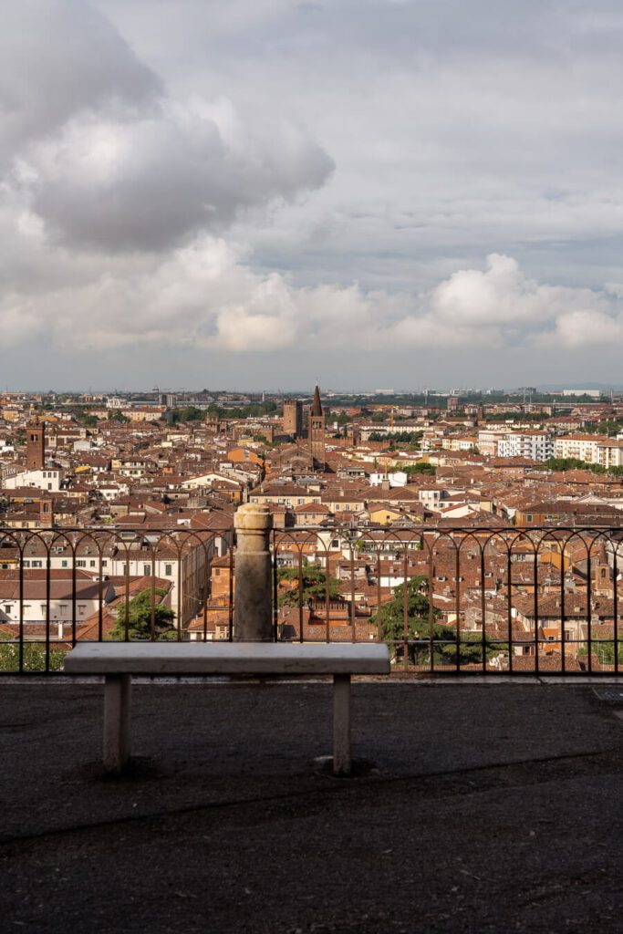 view of verona italy with bench