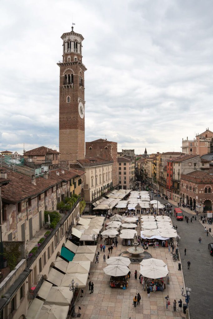 piazza delle erbe from above