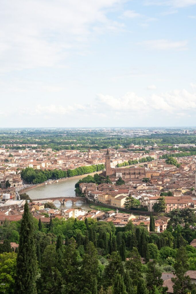 view of verona from Santuario della Madonna di Lourdes