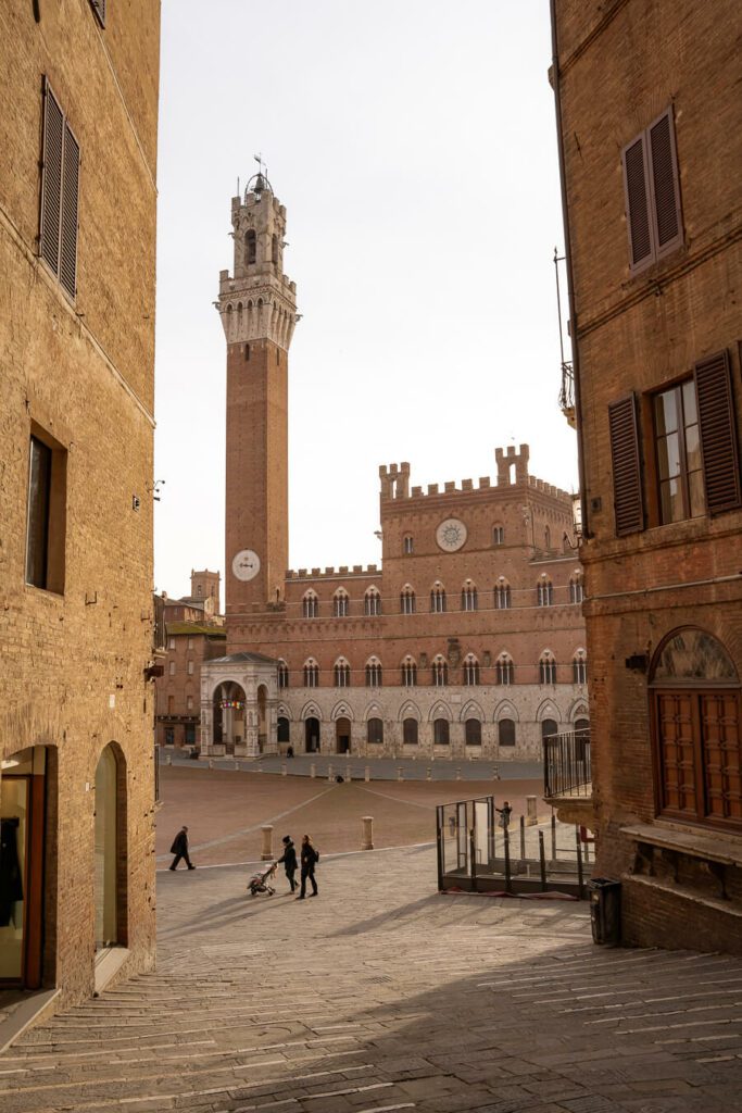 morning light in Piazza del Campo siena italy