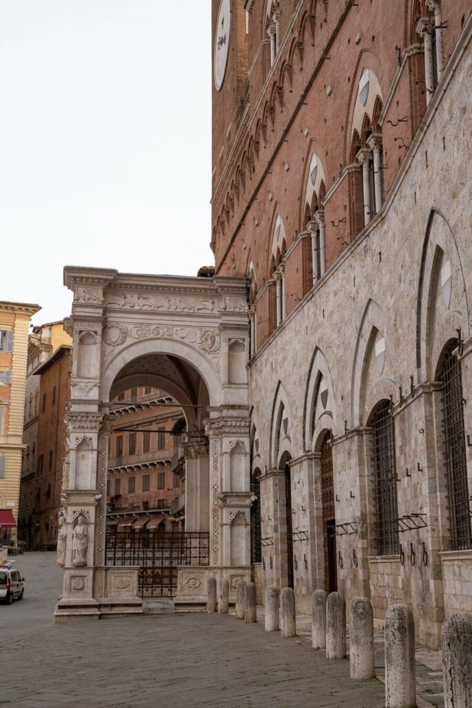 entrance to civic museum siena italy
