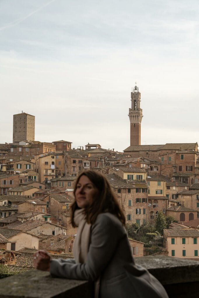 women, me with siena in the background