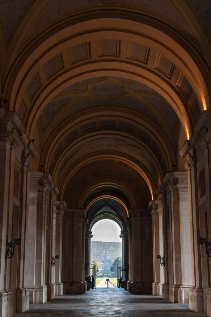 entrance arches in the royal palace of Caserta