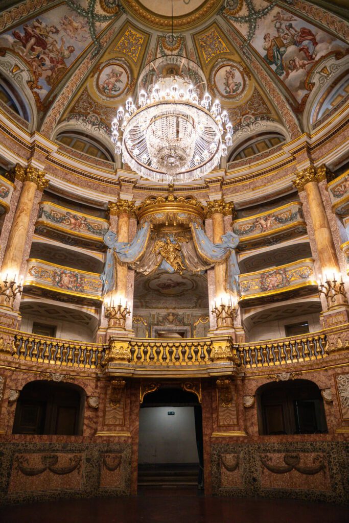 private opera at royal palace of Caserta