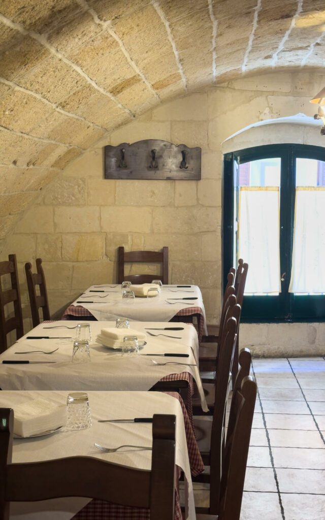 interior of a trattoria in lecce