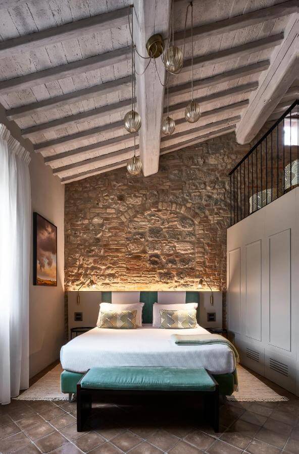guest room at Locanda dei Logi one of the best hotels in Siena