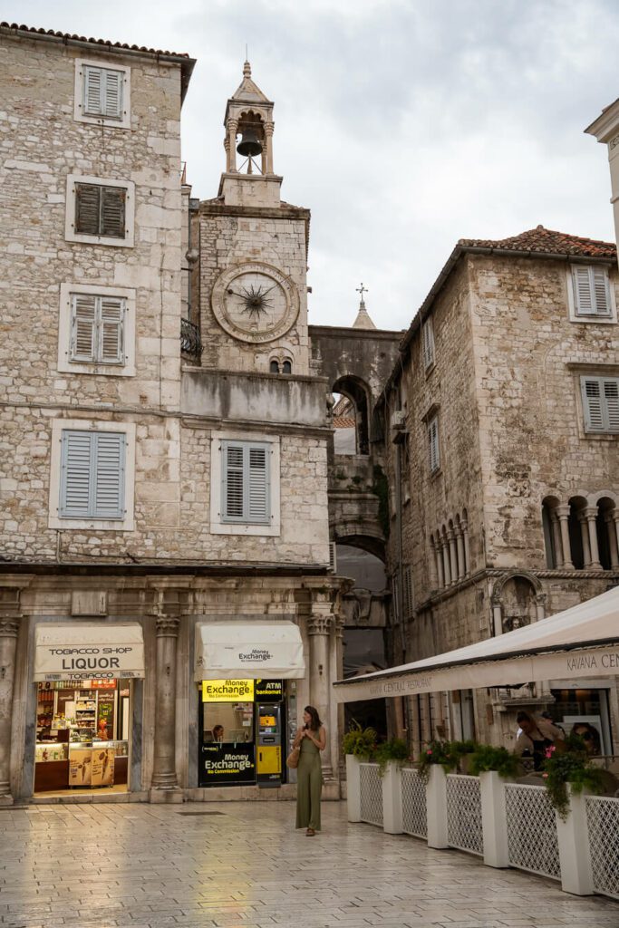 woman, me walking around split, croatia