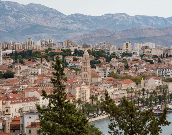 view of split croatia from marjan hill