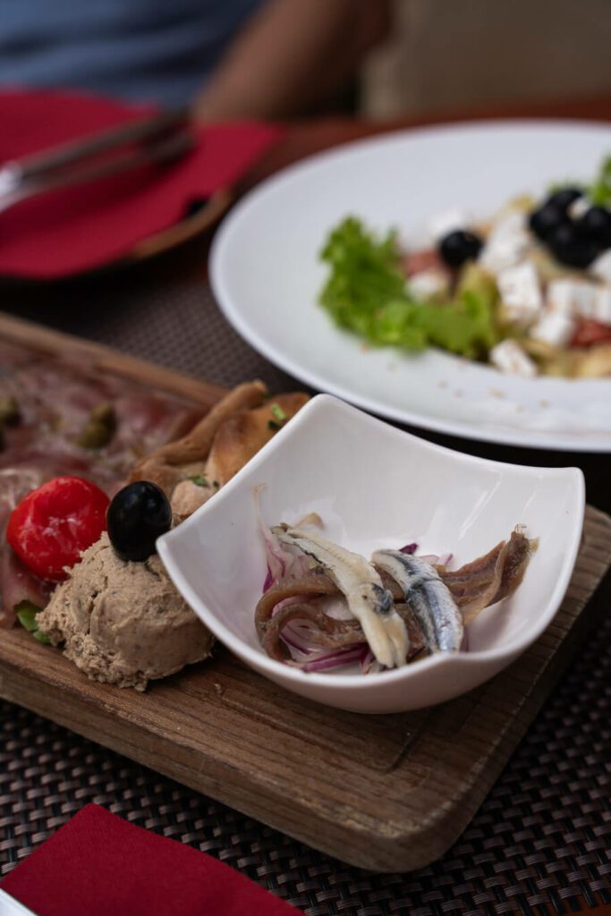 sharing platter in hvar restaurant
