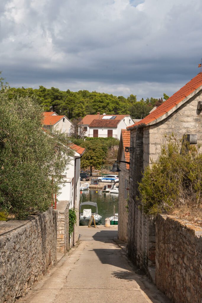 side street leading to waterfront in Vrboska