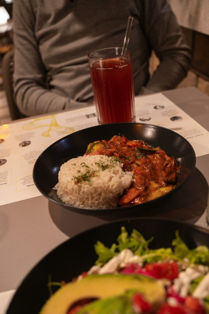 veggie- leaning plate in hvar restaurant