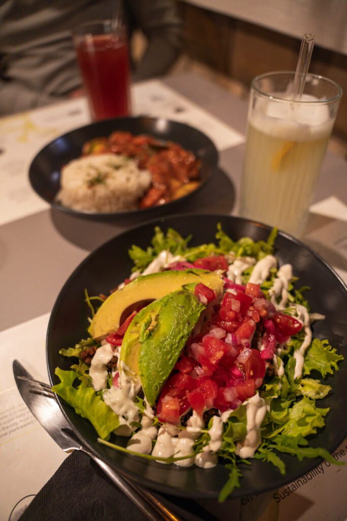 salad in one of the best restaurants in hvar