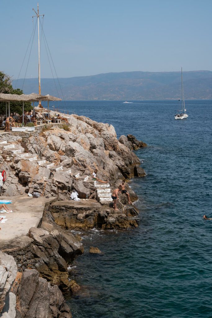 spilia beach,hydra greece