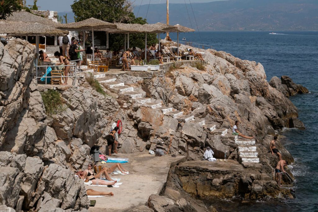 spilia bar in hydra greee