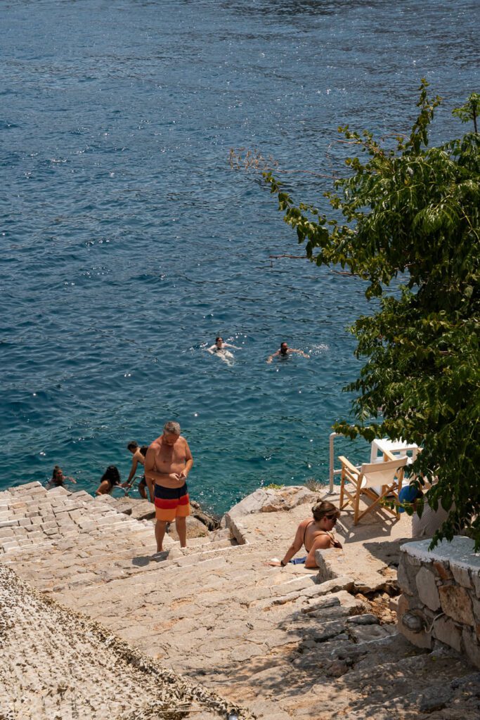 spilia beach hydra greece