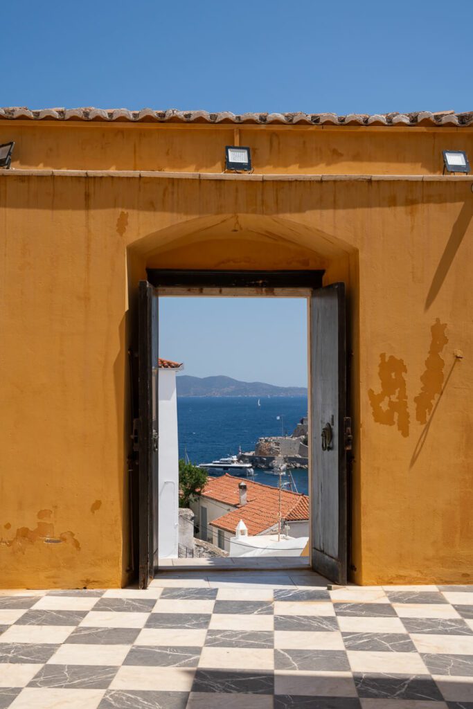 entrance to Lazaros Kountouriotis Mansion hydra greece