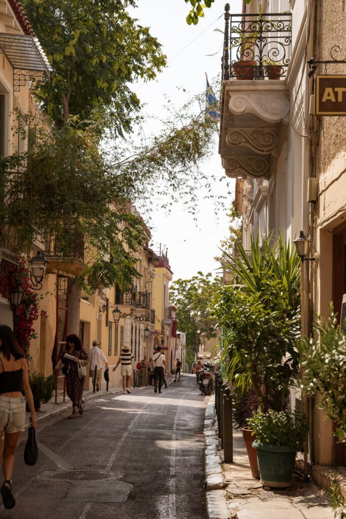 a street in plaka athens