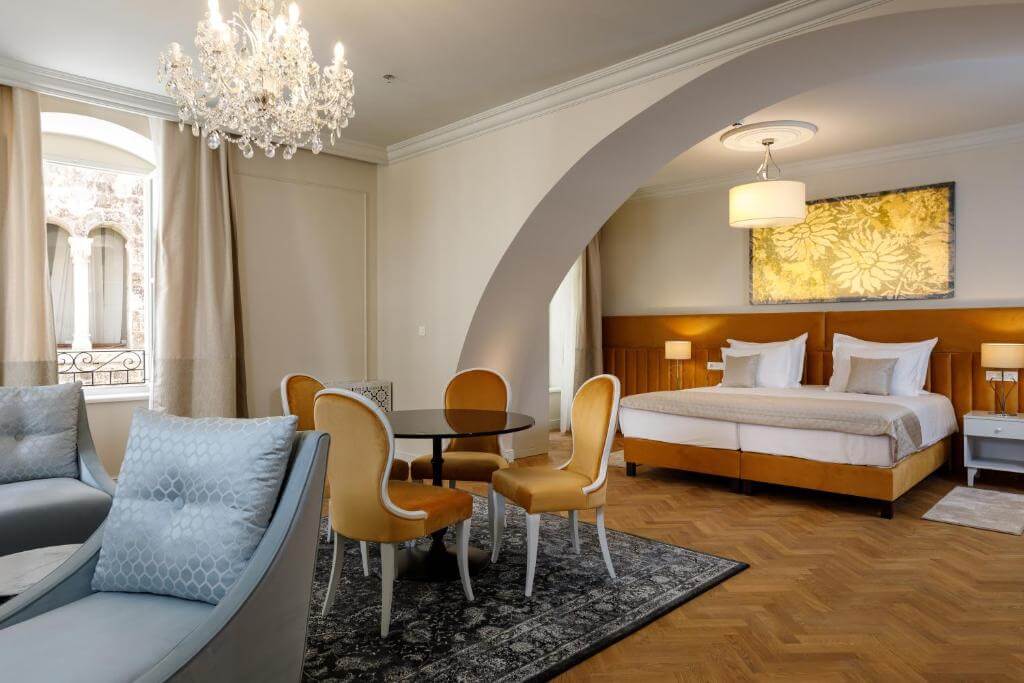 guest suite in heritage hotel in split