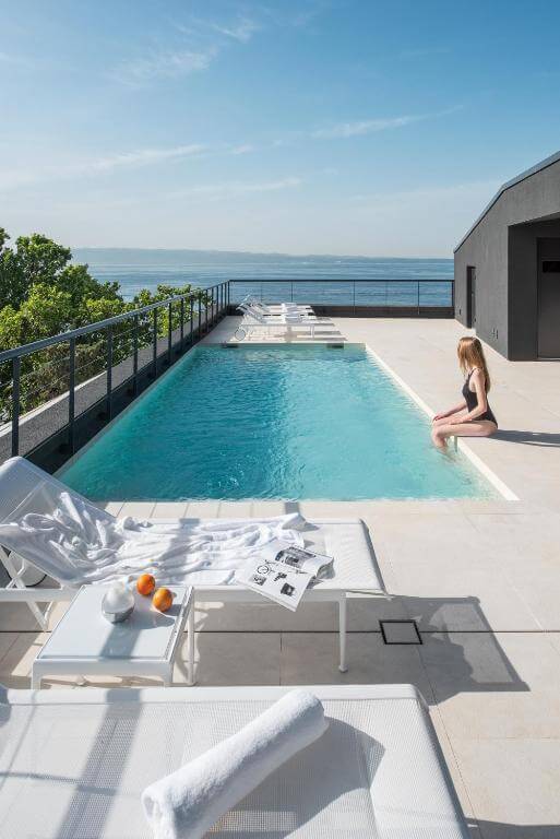 rooftop pool in boutique hotel in split