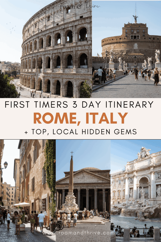 3 days in rome itinerary