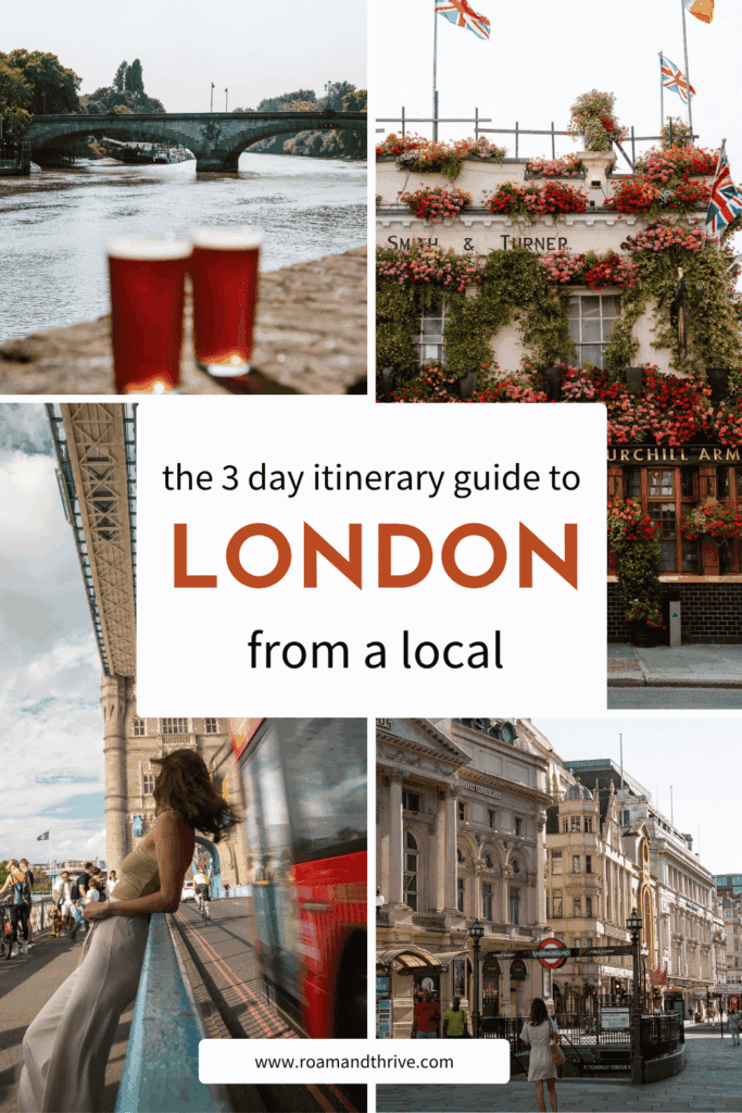 london travel itinerary