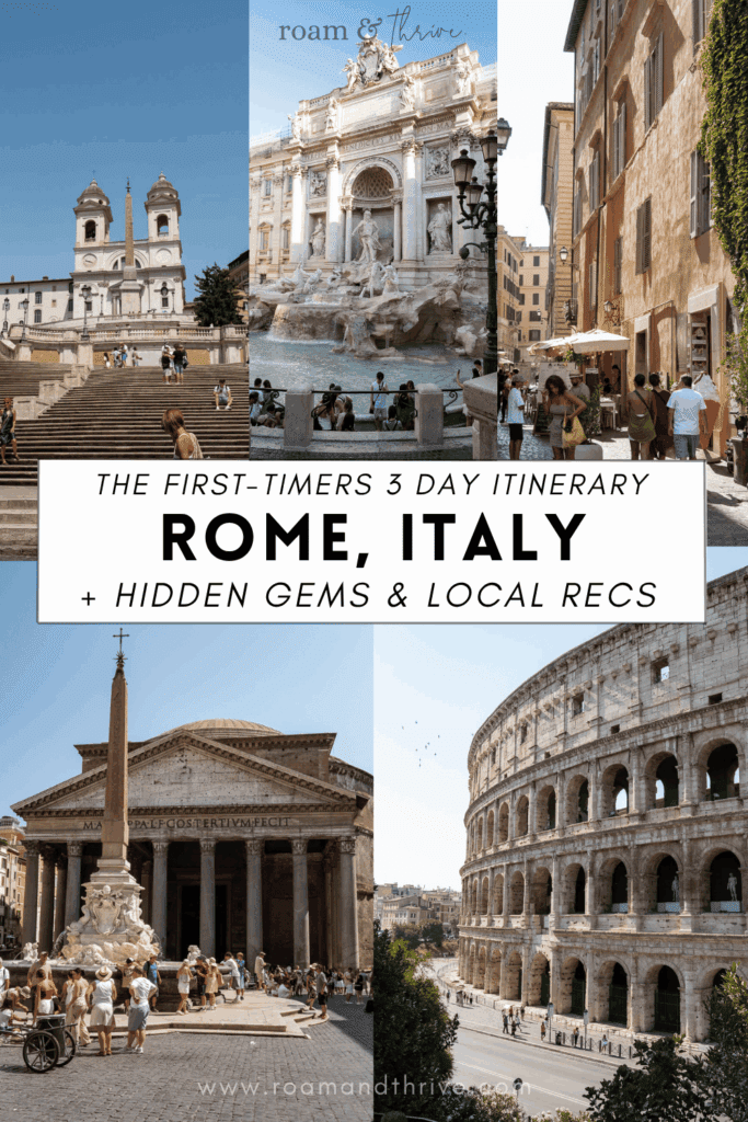 3 day rome itinerary