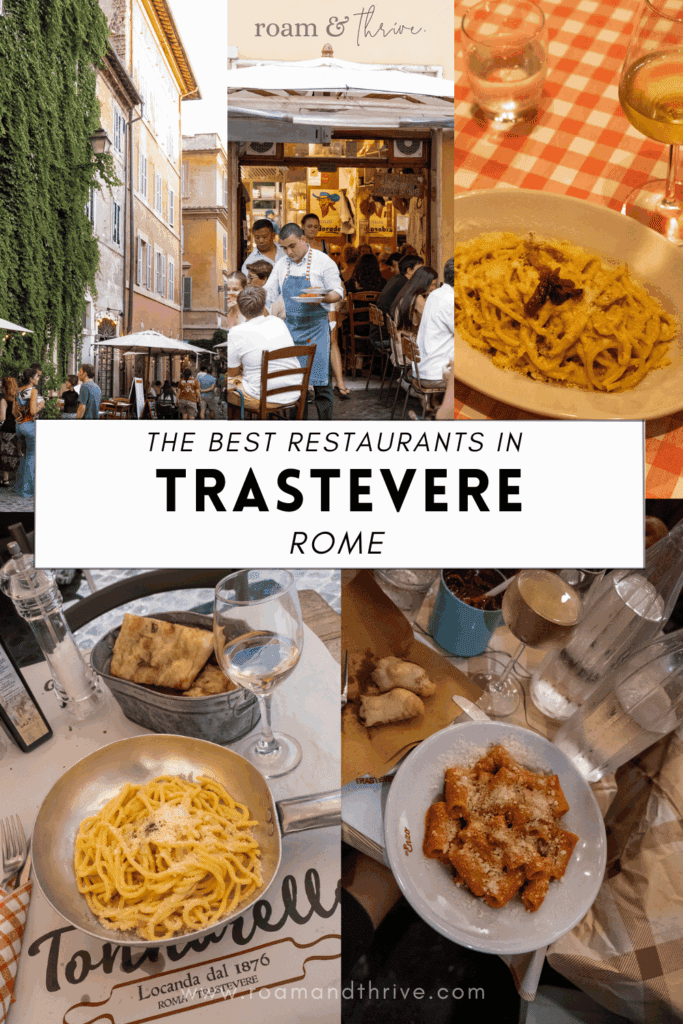 best restaurants in trastevere, rome
