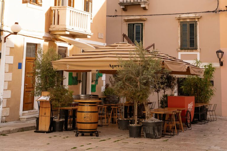 restaurant in a square in zadar croatia