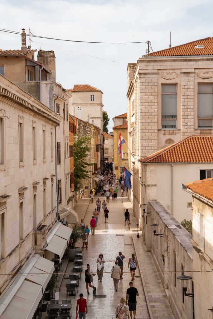 main drag into the center of zadar