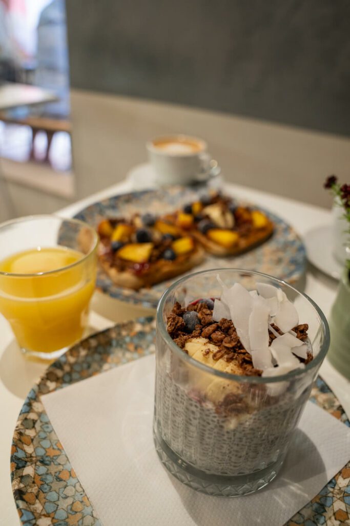 breakfast and chia pudding in zadar