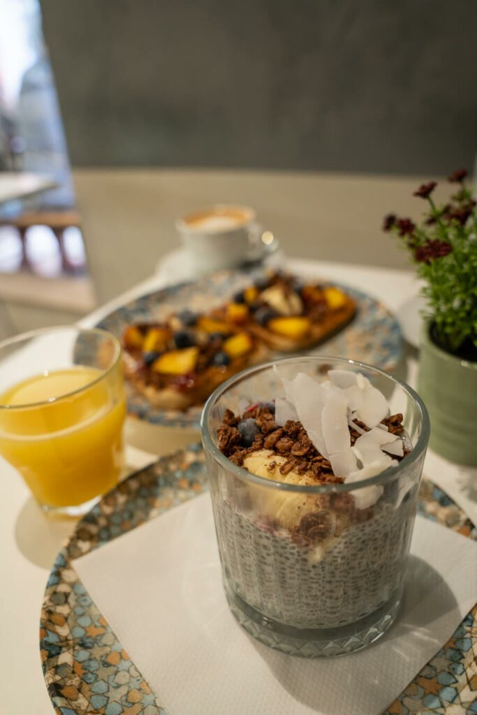 chia pudding in brunch cafe in zadar