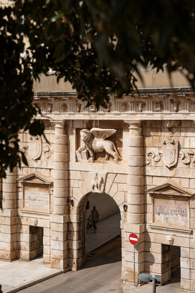 old entry gate to zadar croatia