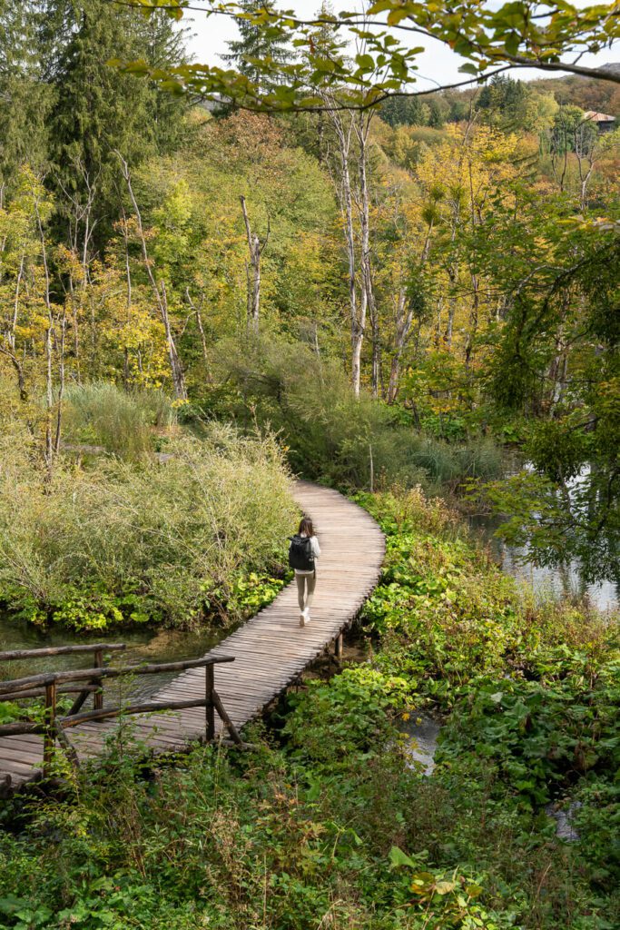me walking through plitvice lakes croatia