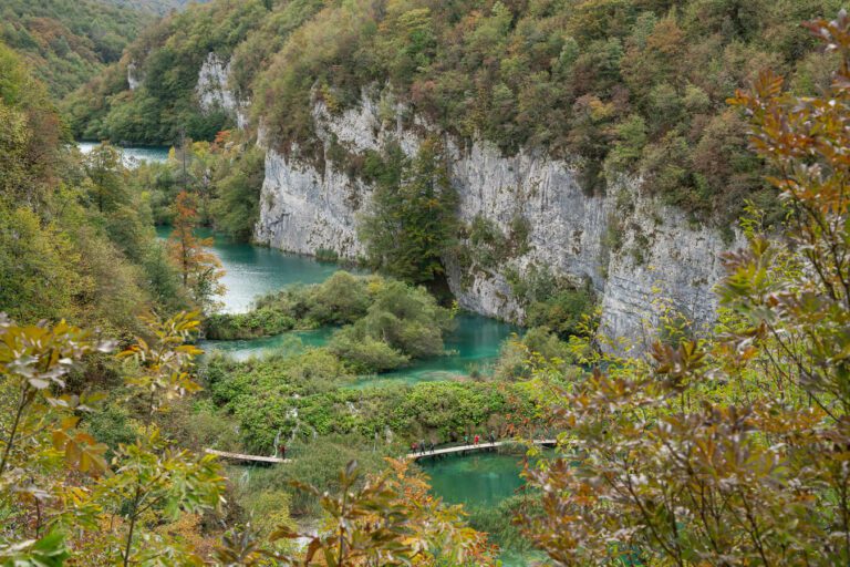 plitvice lakes croatia lower lakes view