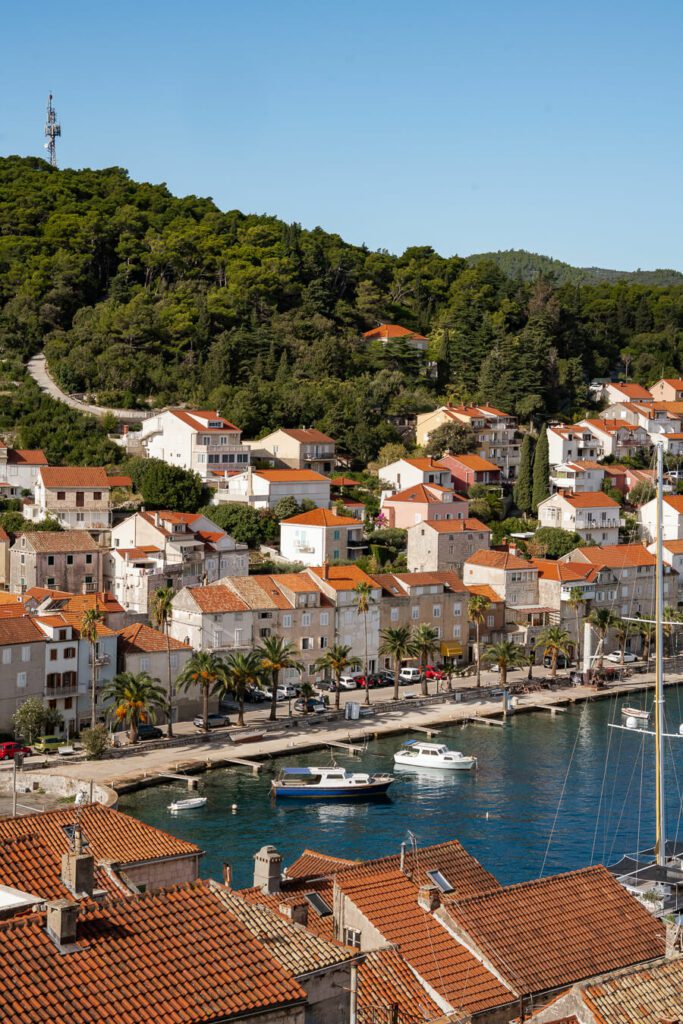 view across korcula town
