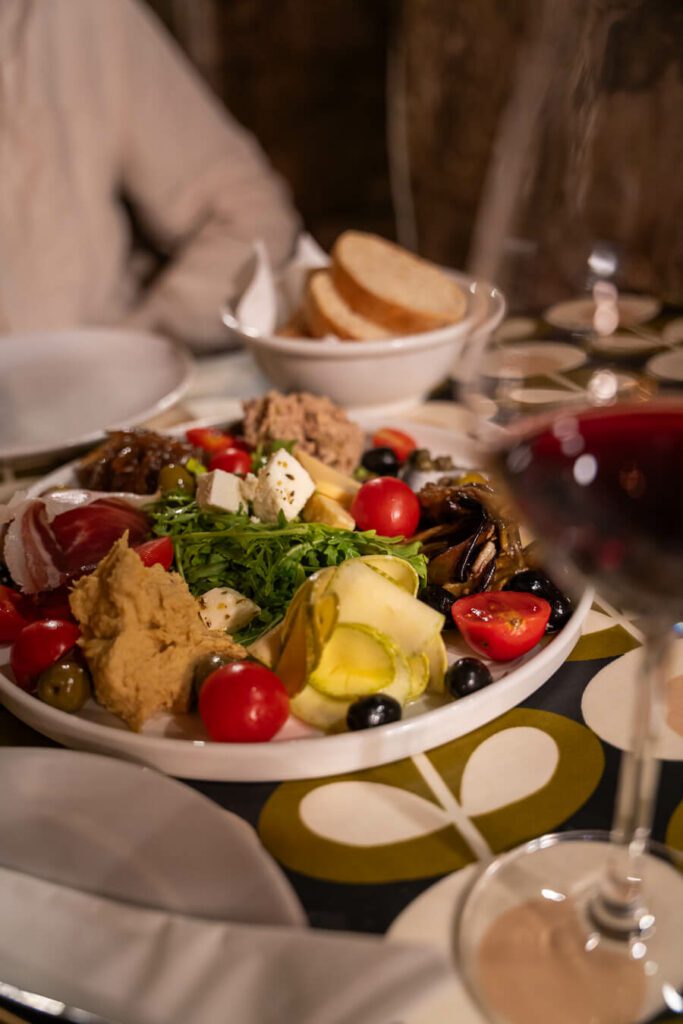 sharing platter in Korcula restaurant