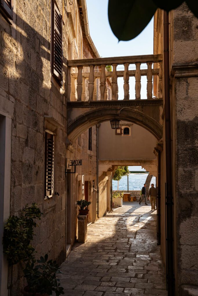 alleyway in korcula croatia