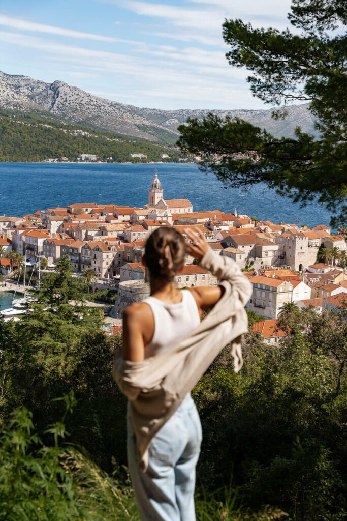 me at panoramic viewpoint korcula