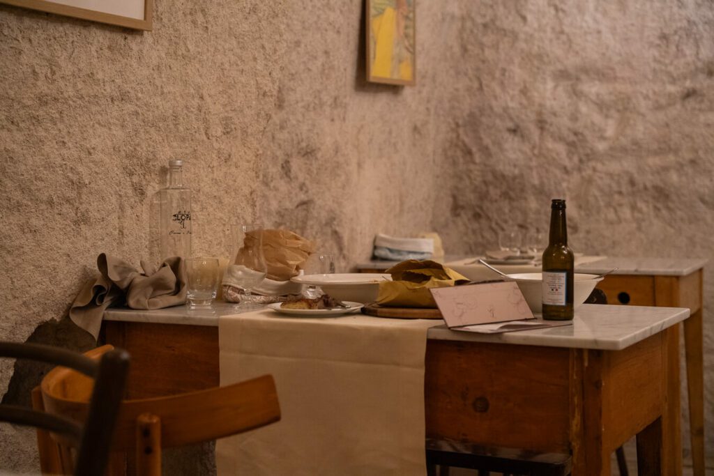 post lunch table in matera