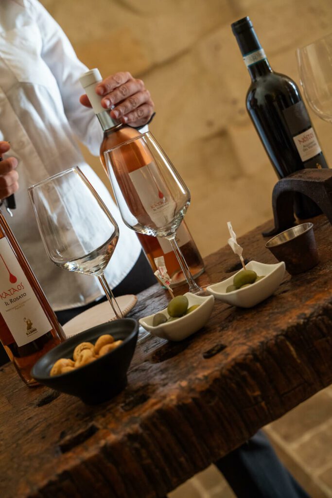 wine tasting at il palazzotto matera
