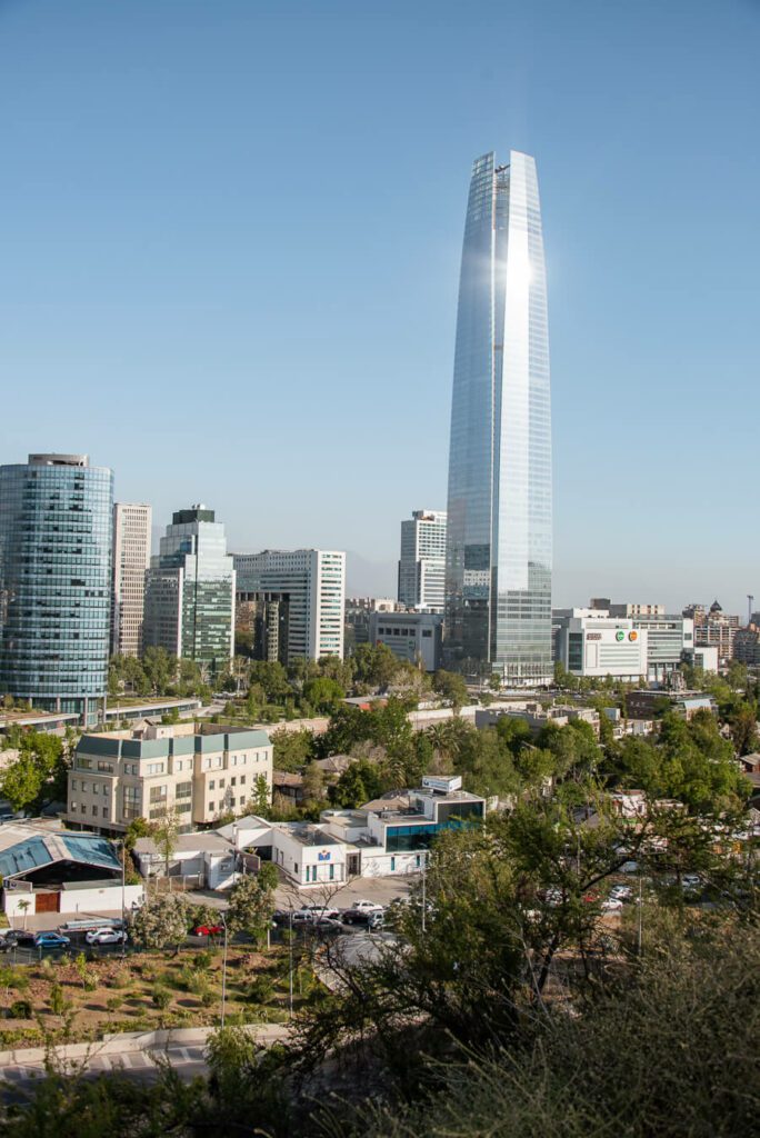 costanera center view in santiago chile