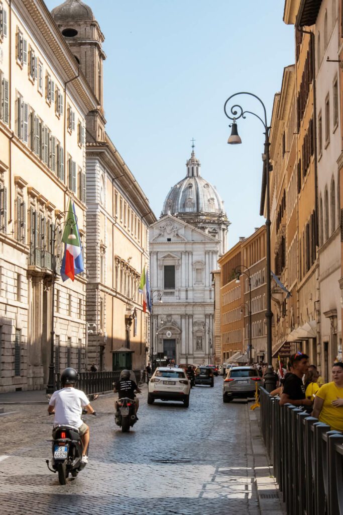 typicl street in rome italy