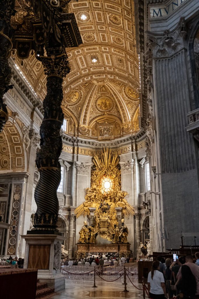 st peter's basilica interior in rome