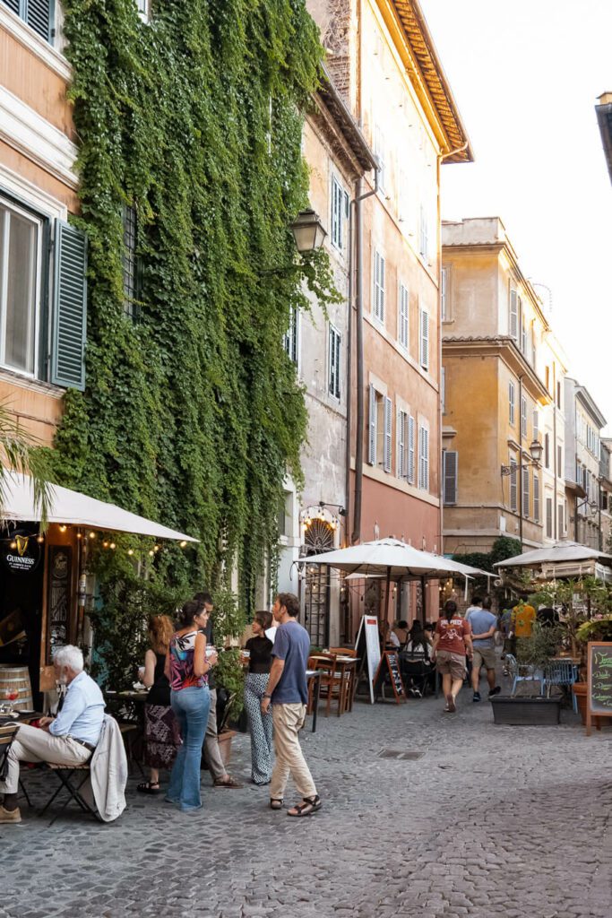 main street in trastavere rome