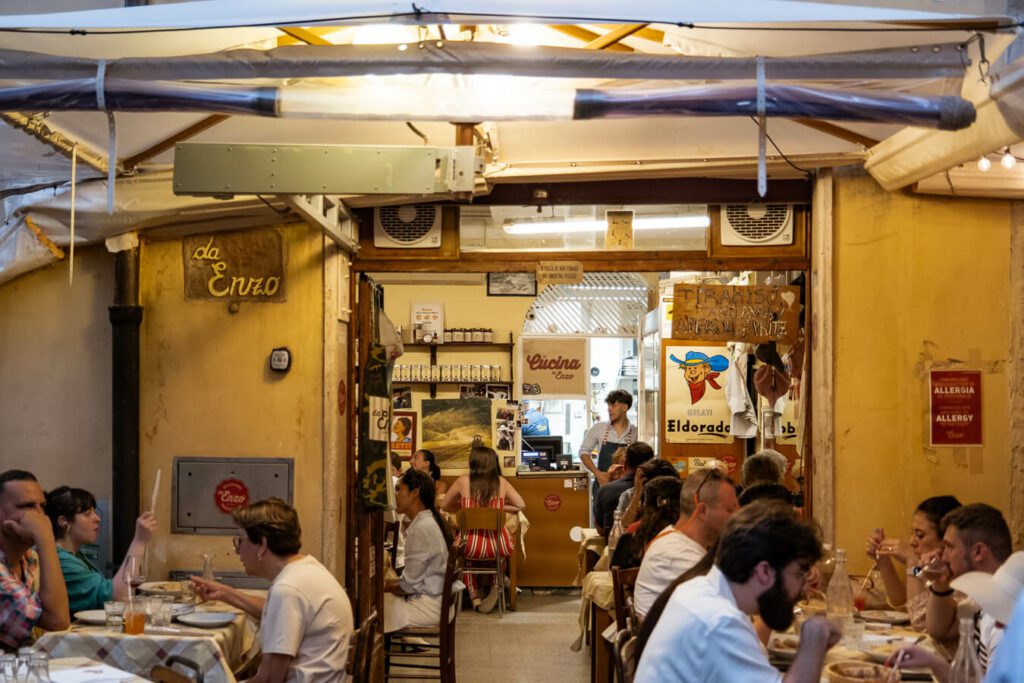 trattoria da enzo in trastavere rome